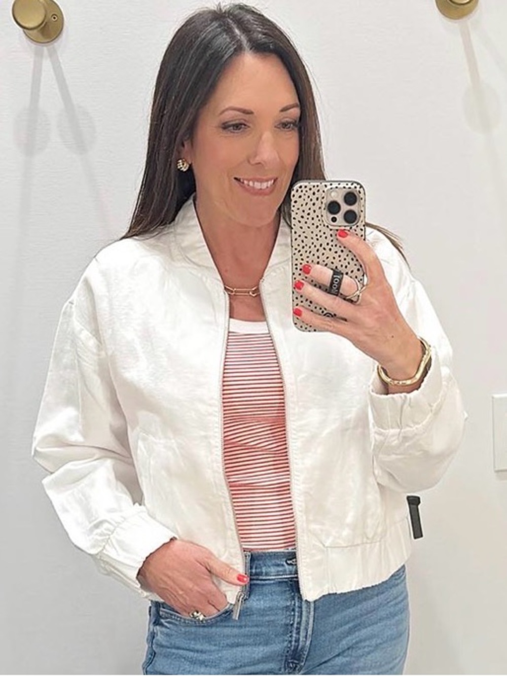 Evereve Sanctuary White Linen Bomber Jacket - Picture 4 of 5